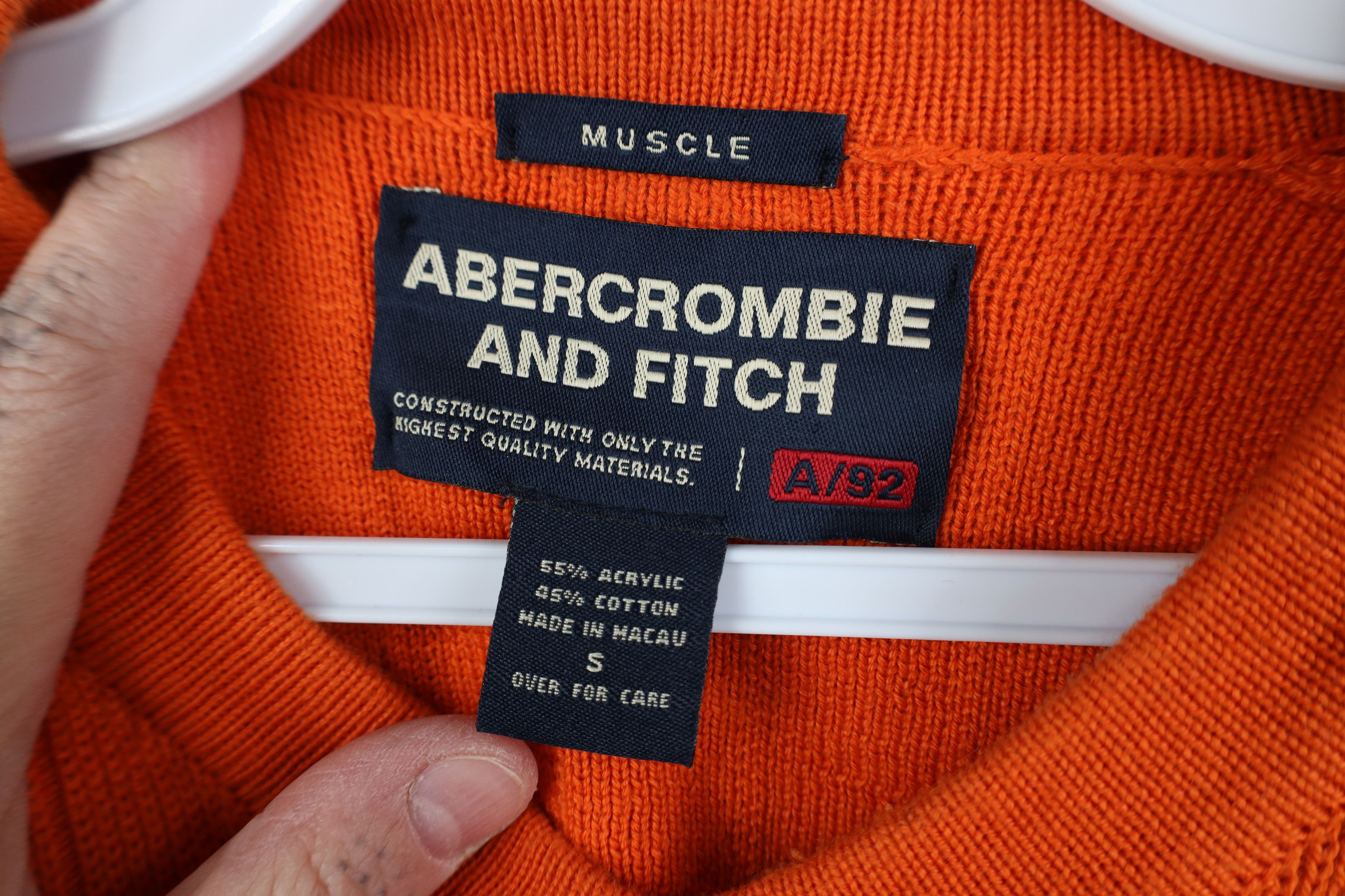 Abercrombie & Fitch Vintage 90s Y2K Abercrombie & Fitch Knit Sweater Orange Size US S / EU 44-46 / 1 - 5 Thumbnail