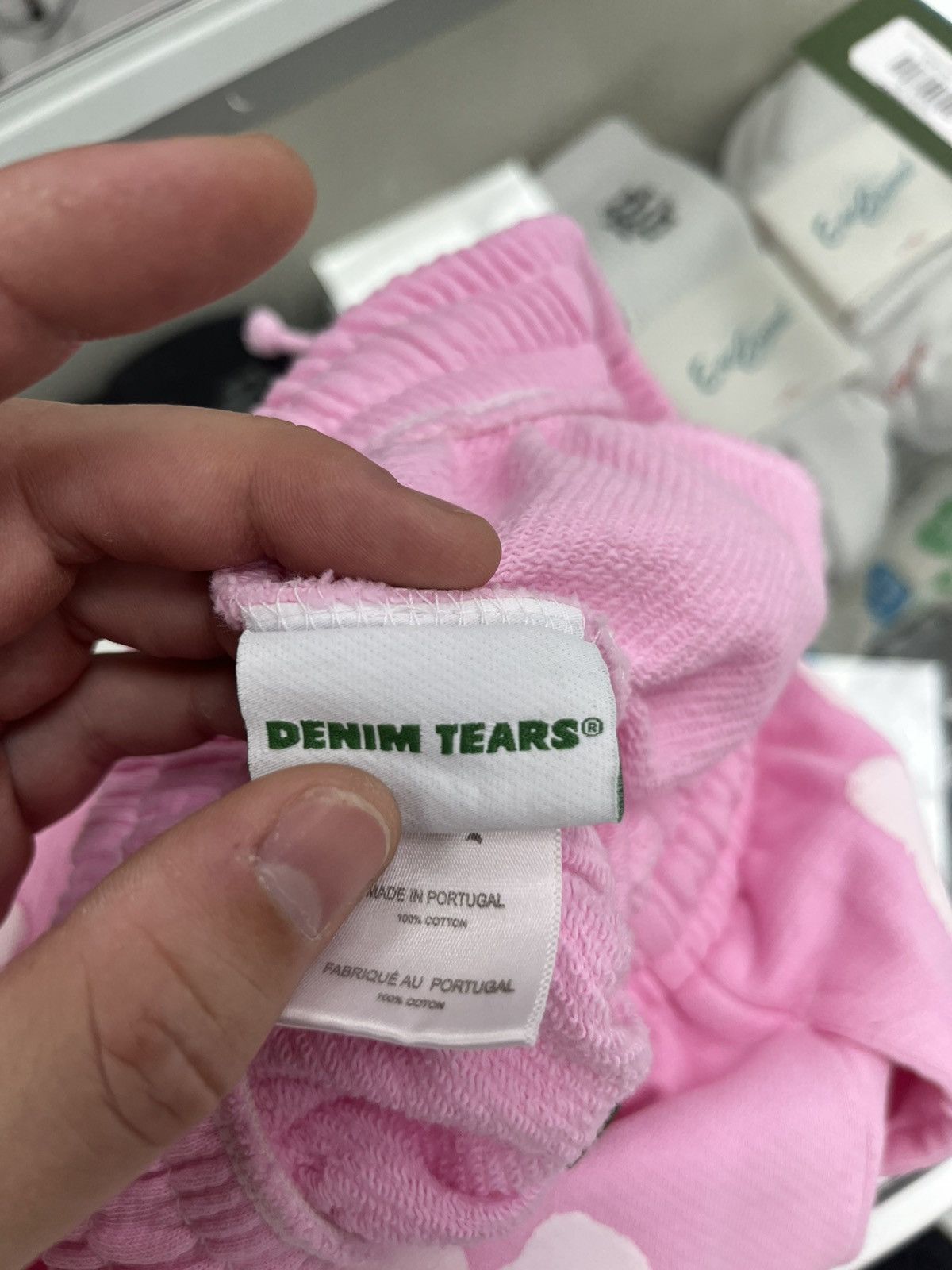 DENIM TEARS Denim Tears The Cotton Wreath Sweatshorts "Powder Pink" Size US 26 / EU 42 - 6 Thumbnail