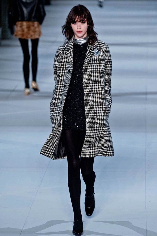 Saint Laurent Paris SAINT LAURENT PARIS BY HEDI SLIMANE 14FW AW Houndstooth Coat Size XS / US 0-2 / IT 36-38 - 2 Thumbnail