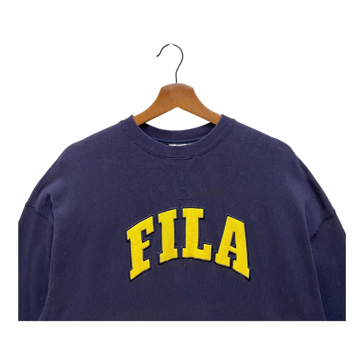 Fila Fila Sweatshirt Jumper Spellout Dark Blue Free Size Fits M Size US L / EU 52-54 / 3 - 2 Thumbnail