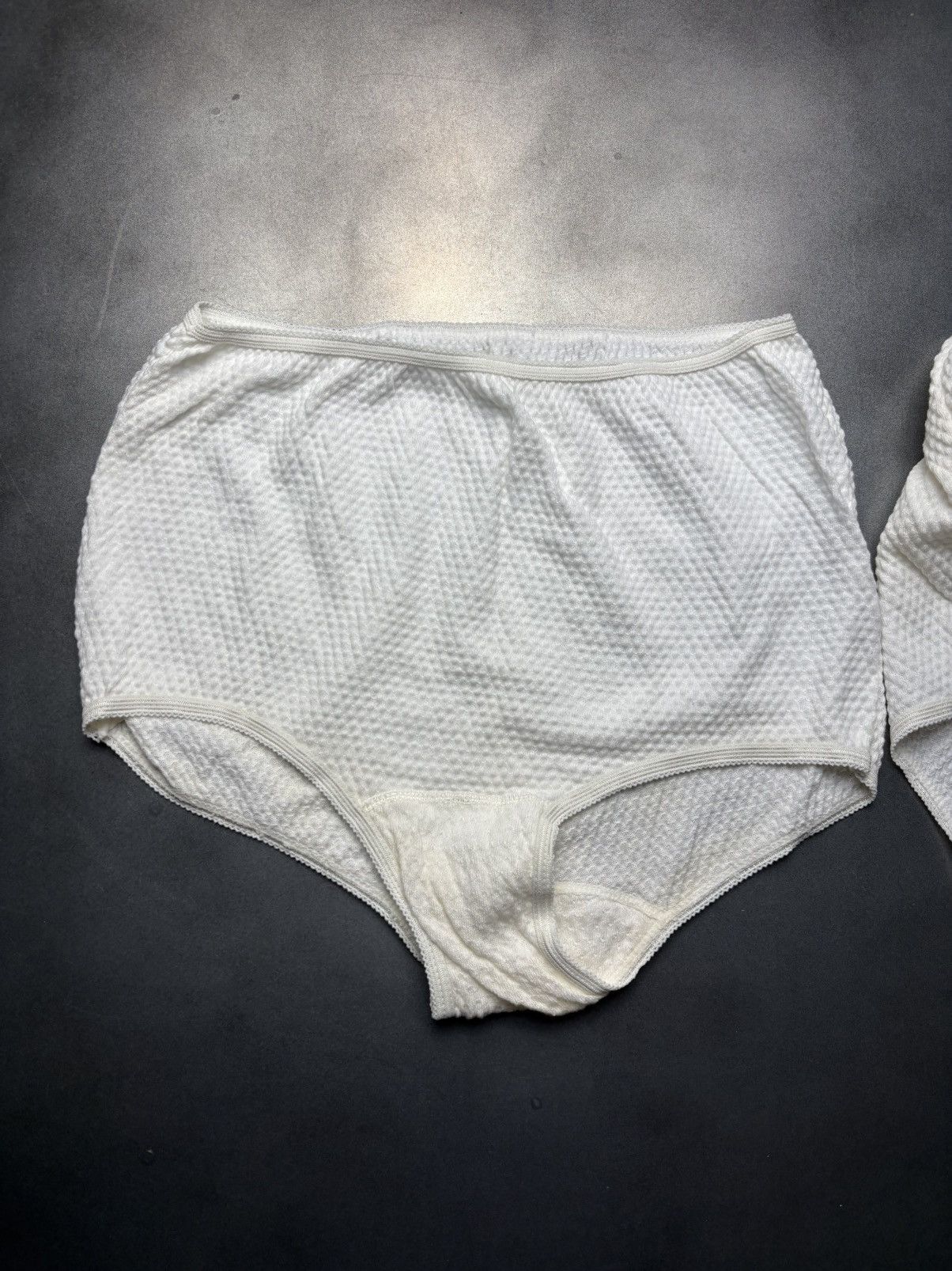 Other × Vintage Lot of 3 1970s Panties 3d Knit Ruffle Texture Underwear 70s Size ONE SIZE - 9 Thumbnail