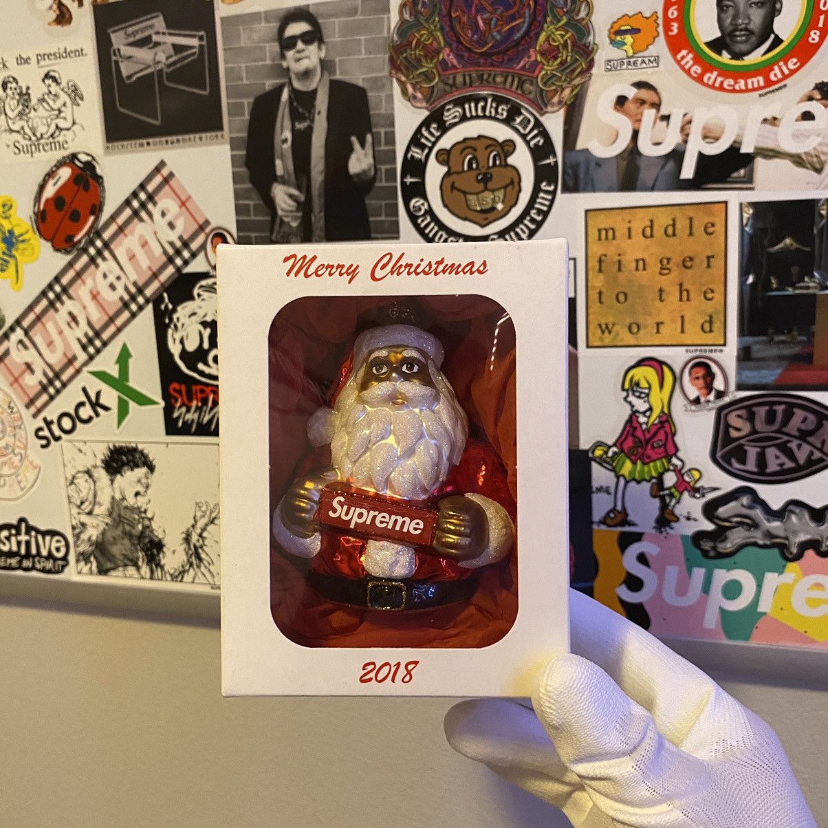 Supreme Santa on sale 2018 merry Christmas ornament