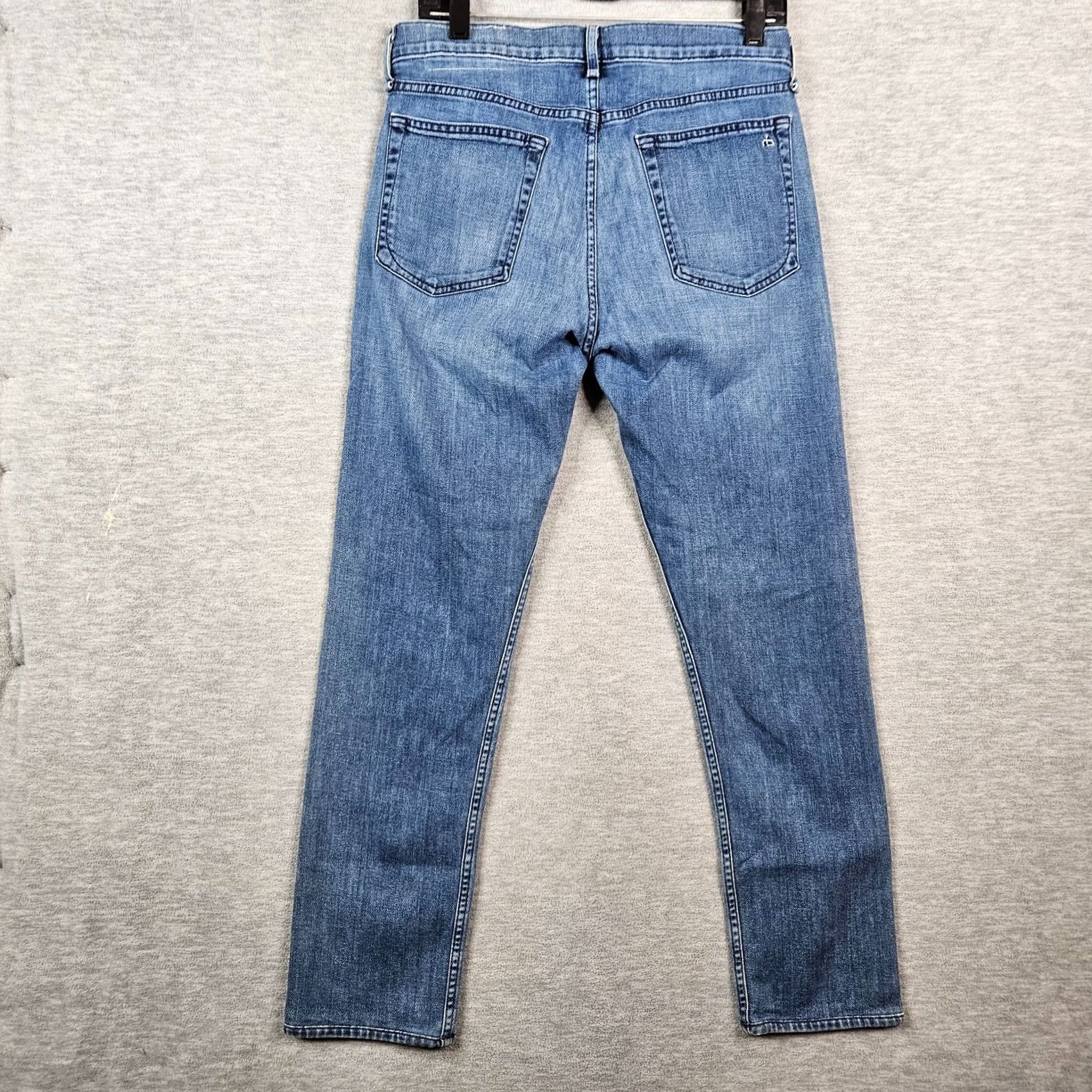 Rag & Bone rag & bone Fit 2 Jeans Men's Slim Mid Rise Blue 30x28 Denim Cotton Spandex 5-Pocket Regular Warm Weather Casual SlimFit Tailored Inseam 28 Sz 30 Size US 30 / EU 46 - 2 Thumbnail