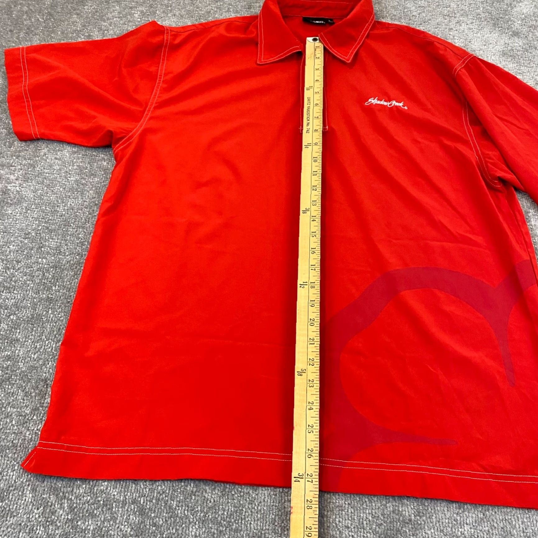 Vintage Shadow Creek Golf Course Polo Mens Large Red Black Clover Live Lucky Golf Shirt Size US L / EU 52-54 / 3 - 6 Thumbnail