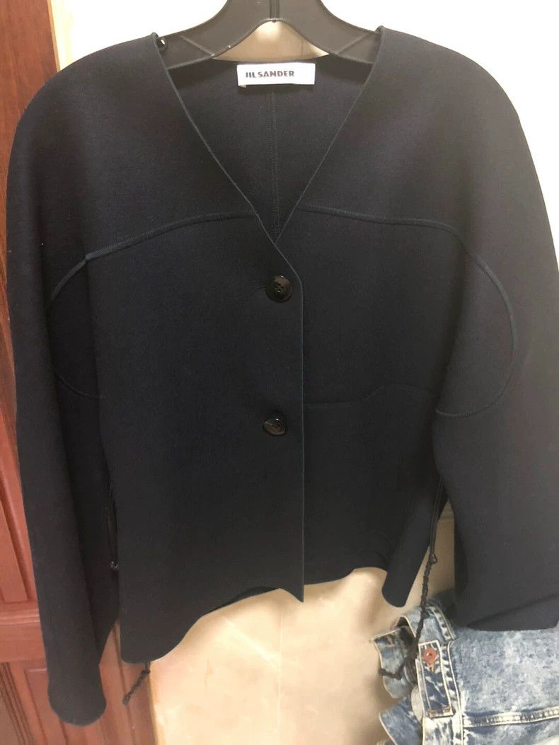 Jil Sander Jil Sander Dark blue coat Size 4XL / US 24-26 - 2 Thumbnail