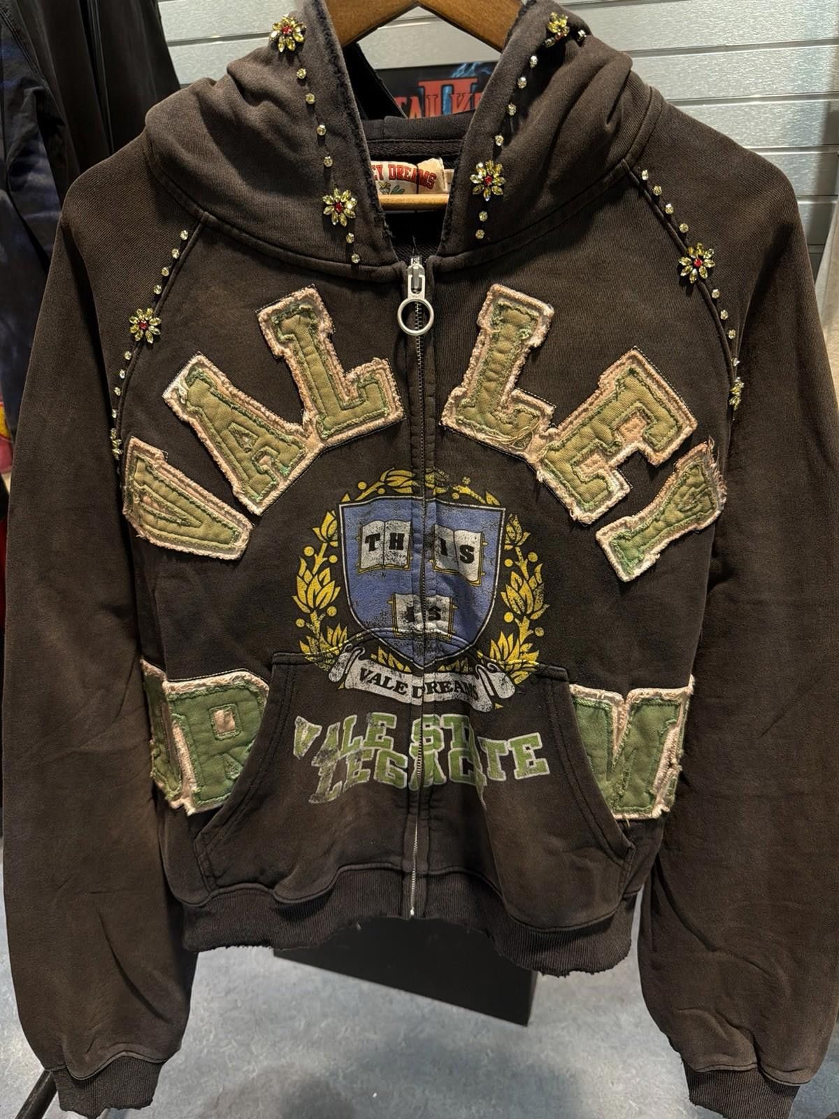 Vale L - Vale Zip Up Black Stone Studded Hoodie Authentic Valley Size US L / EU 52-54 / 3 - 2 Thumbnail