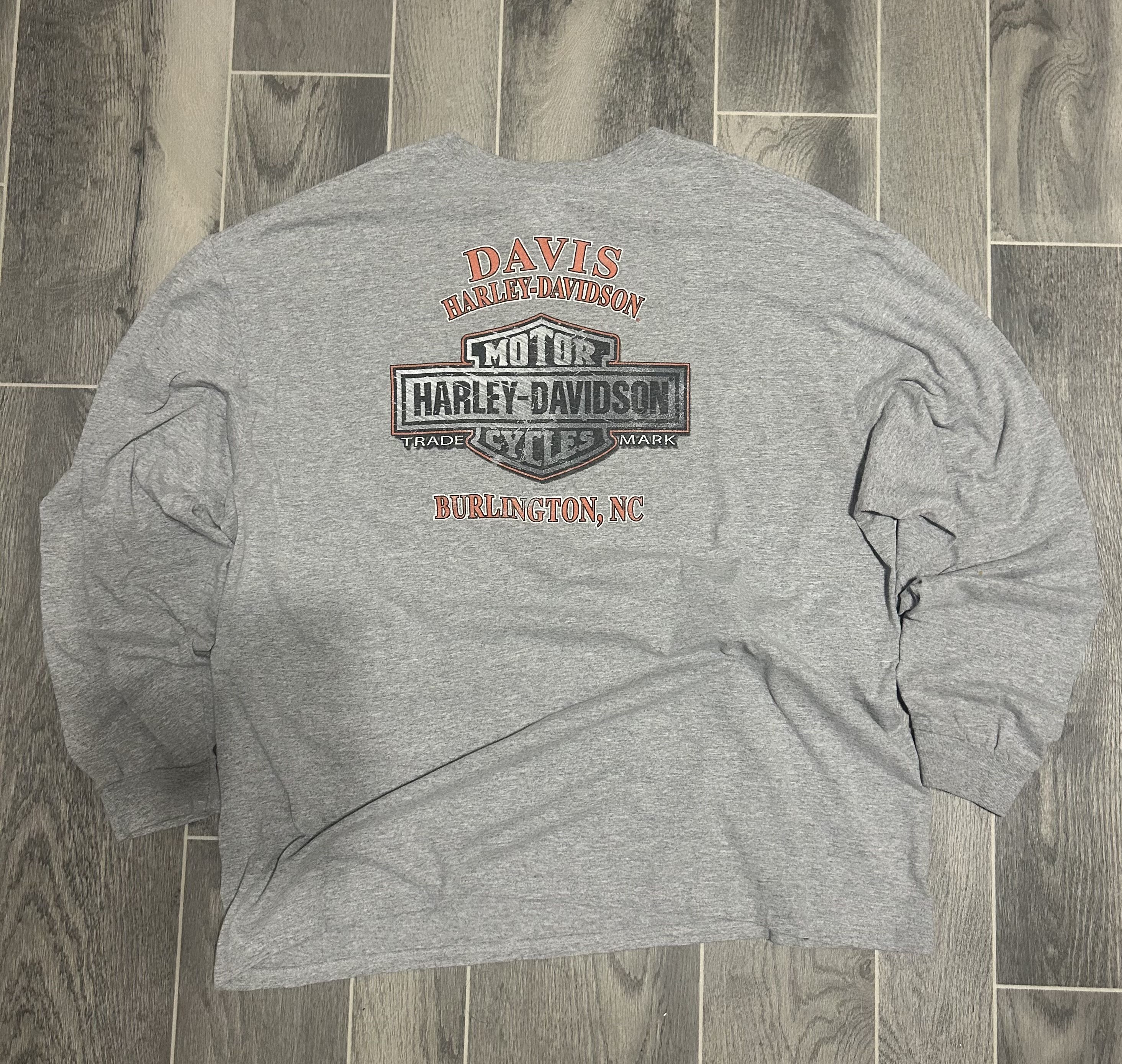 Harley Davidson Harley Davidson Men's GreyLong Sleeve T-Shirt Size US XXL / EU 58 / 5 - 2 Thumbnail