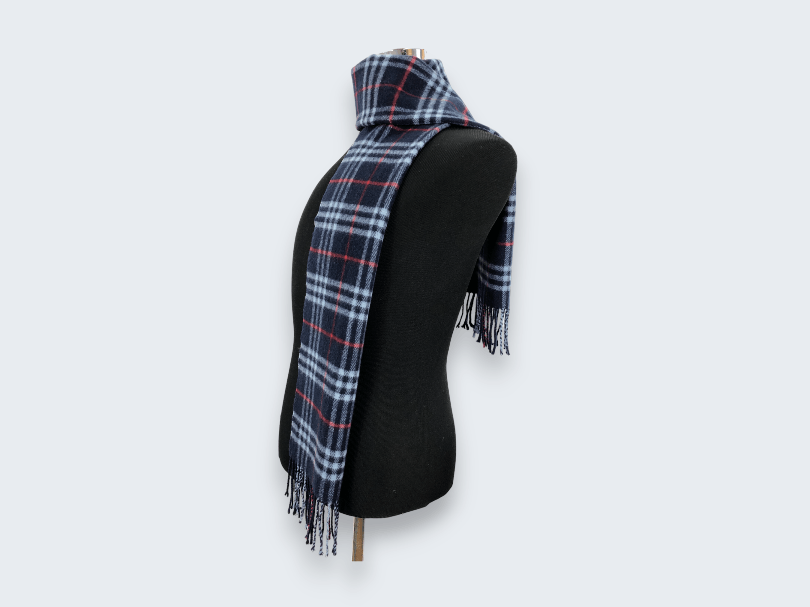 Burberry × Vintage Vintage 90s Burberry Wool Scarf Muffler MF014 Size ONE SIZE - 2 Thumbnail