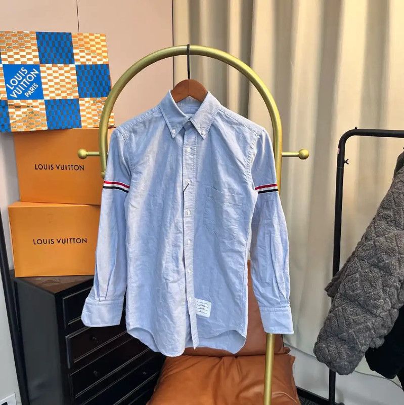 Thom Browne Thom Browne Blue Cotton Women's Shirt 0089 Size XXS / US 00 / IT 34 - 1 Thumbnail