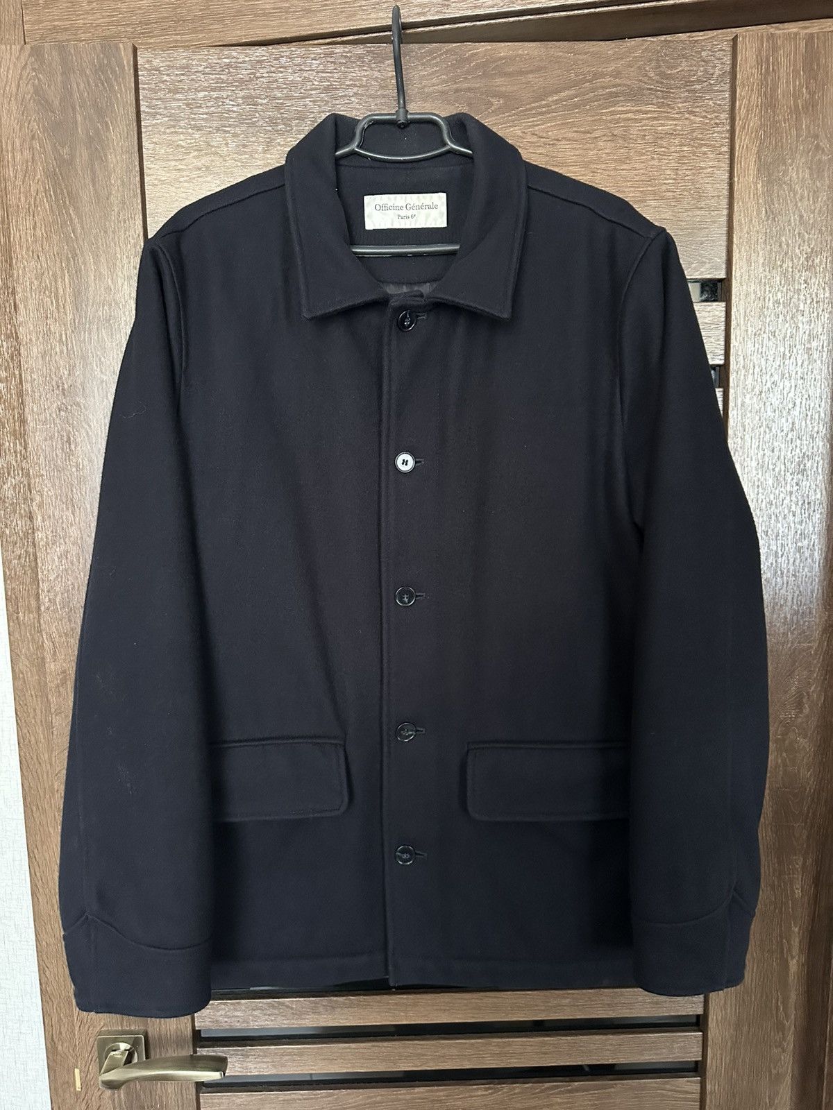 Officine Generale Officine Generale Navy Wool Vasco Jacket Size US L / EU 52-54 / 3 - 2 Thumbnail