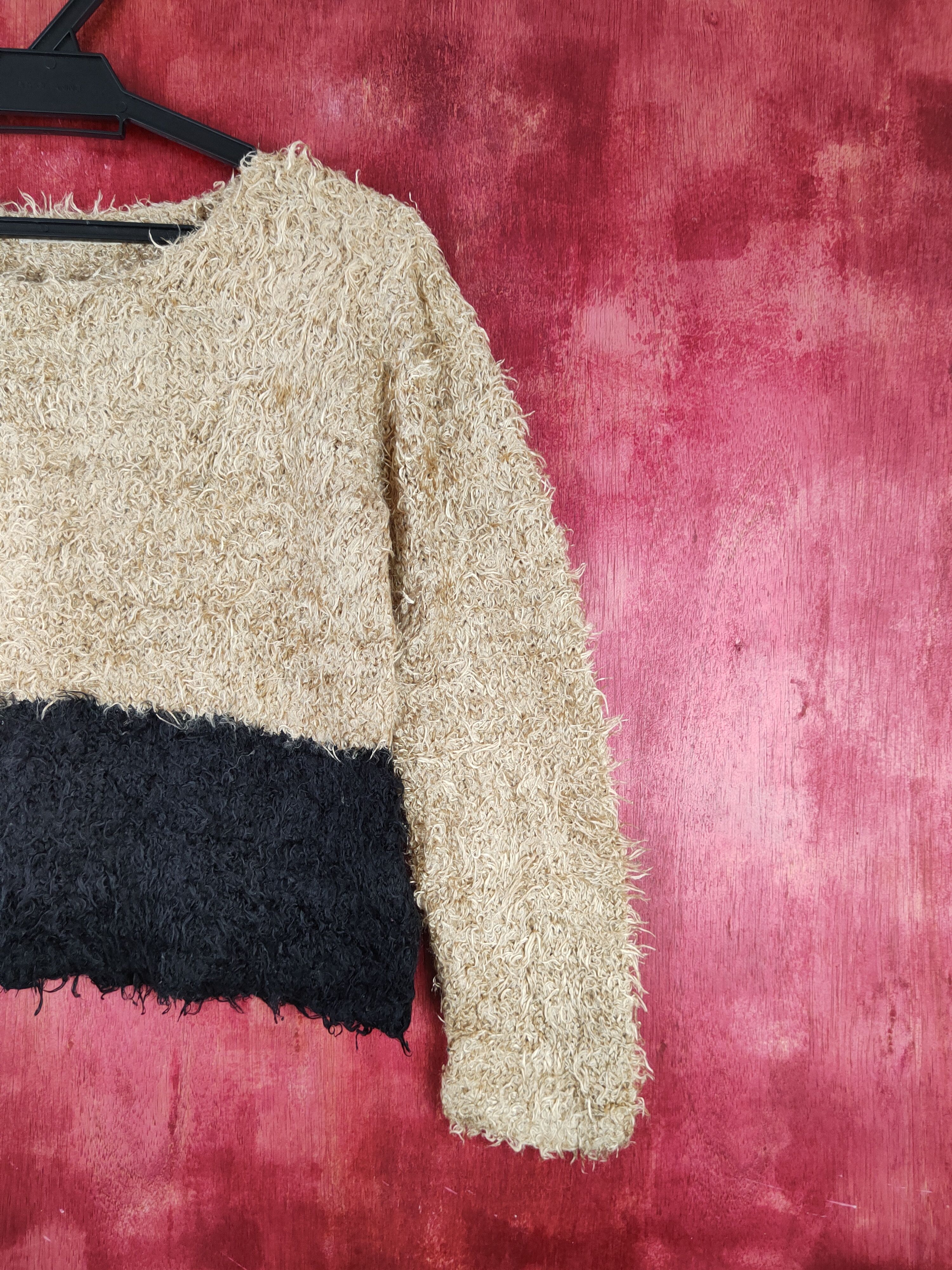 Japanese Brand × Vintage Free's Mart Brown Shag Shaggy Fur Mohair Knitwear #S1913 Size S / US 4 / IT 40 - 5 Thumbnail