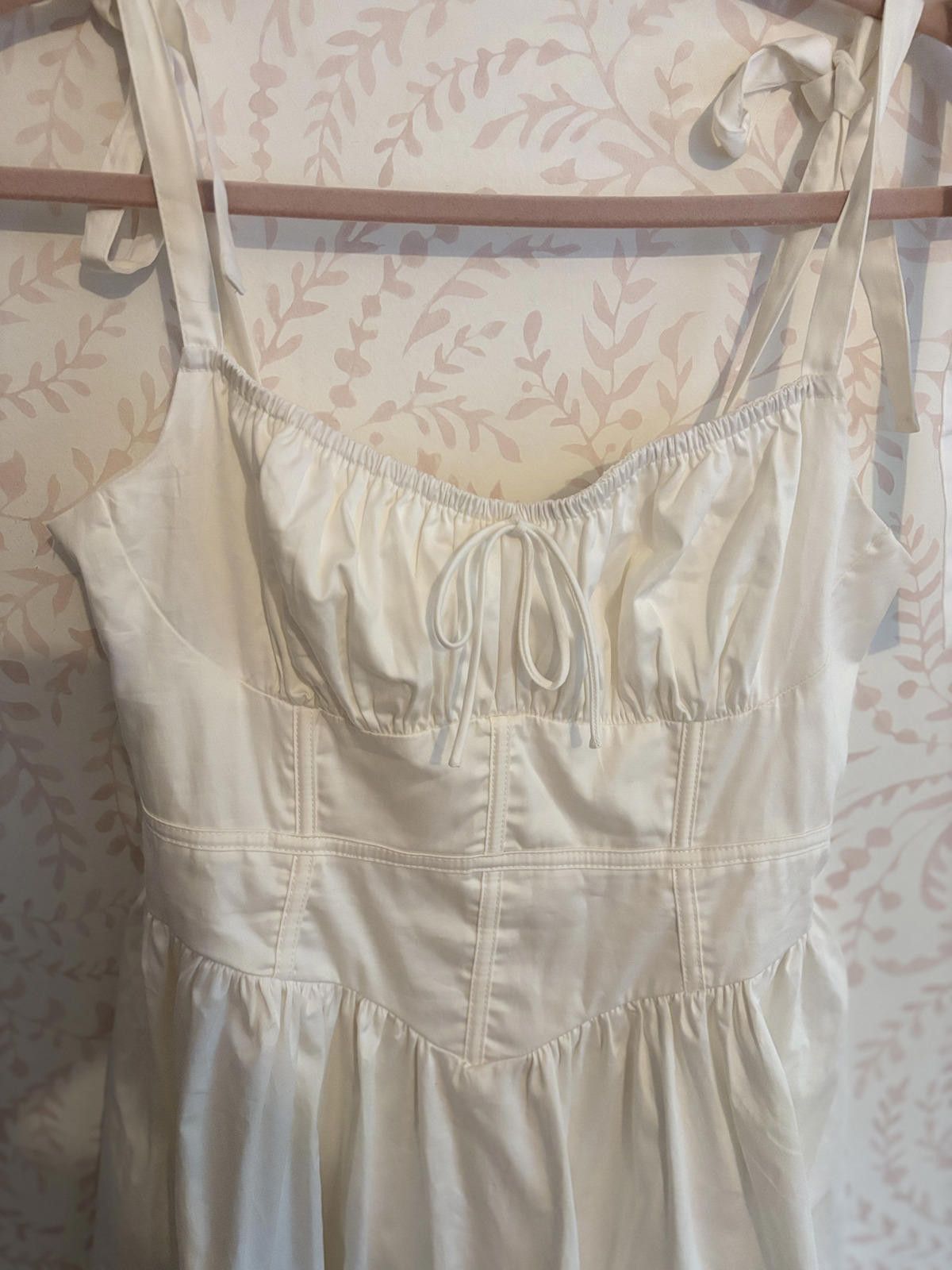 Designer NWOT For Love and Lemons White Corset Peasent Dress Size M / US 6-8 / IT 42-44 - 7 Thumbnail