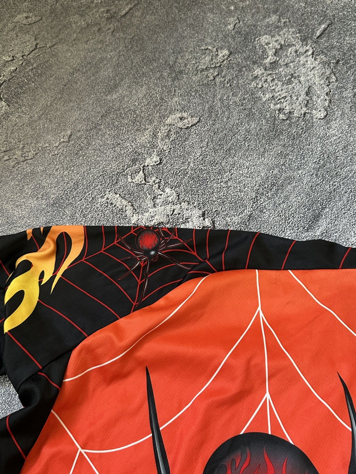 Vintage Very Rare Spyder Web Fire Flame Cycling Jersey Y2k Size US L / EU 52-54 / 3 - 7 Thumbnail