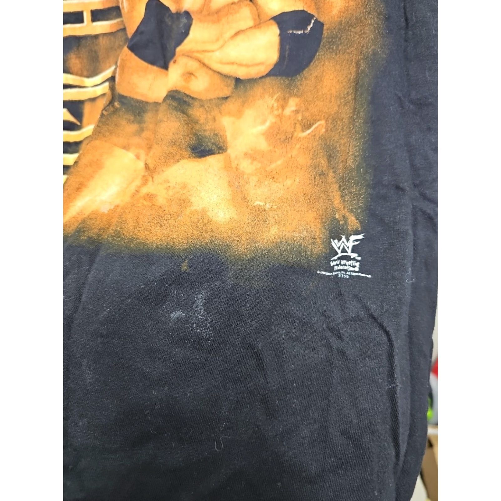 AAA 1998 The Rock WWF "Smell What the Rock Is Cooking" Shirt Medium Black Men T-Shirt Rock AAA Distressed Size US M / EU 48-50 / 2 - 3 Thumbnail