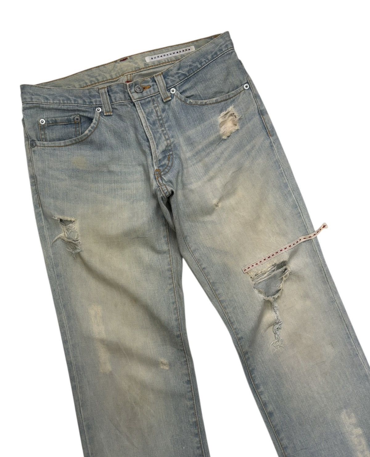 Number (N)ine Sunao Kuwahara Issey Miyake Distressed Denim Jeans Size US 32 / EU 48 - 1 Thumbnail