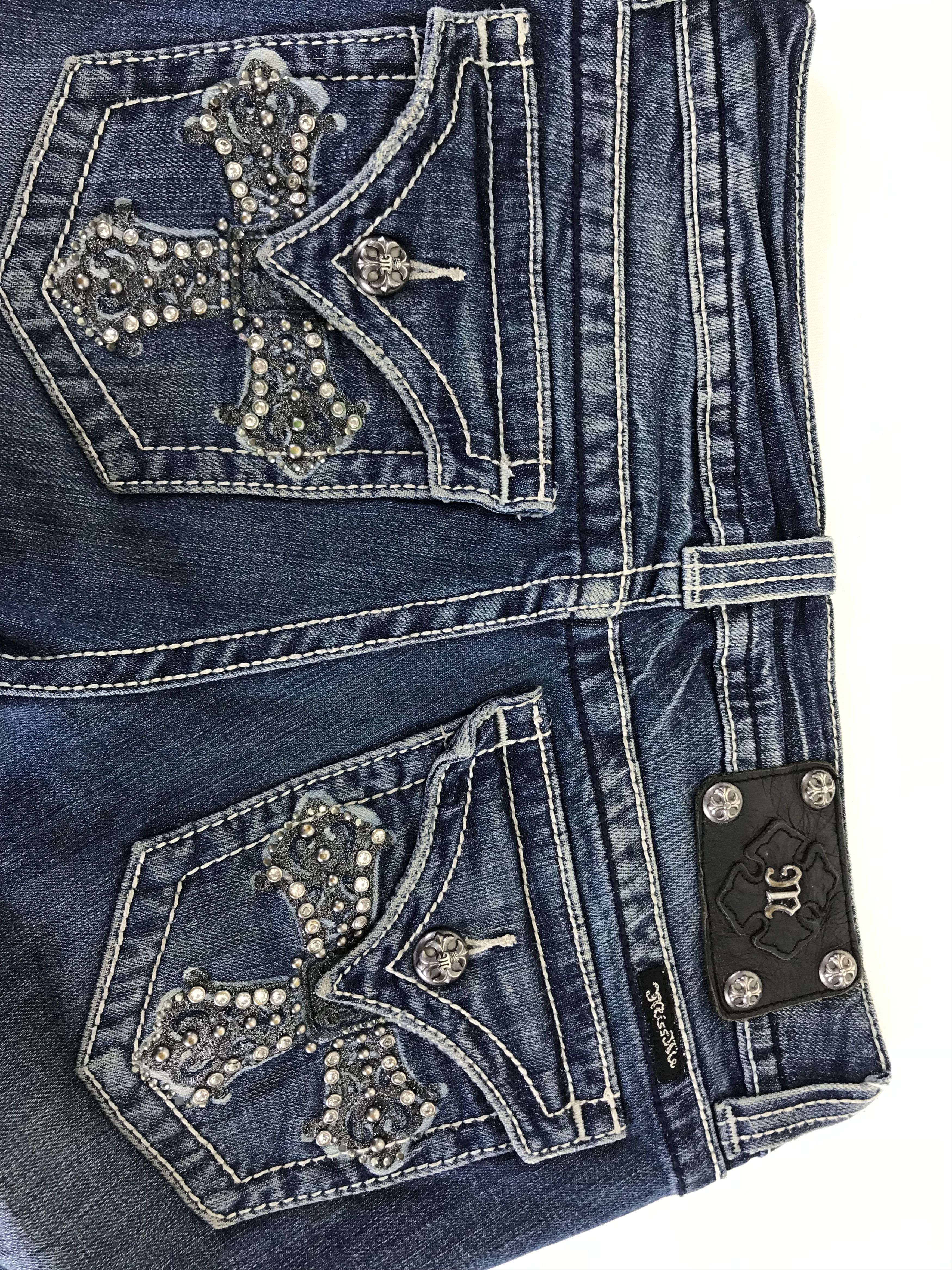 Miss Me Miss Me Cross Stud Jeans Size 29" - 10 Thumbnail