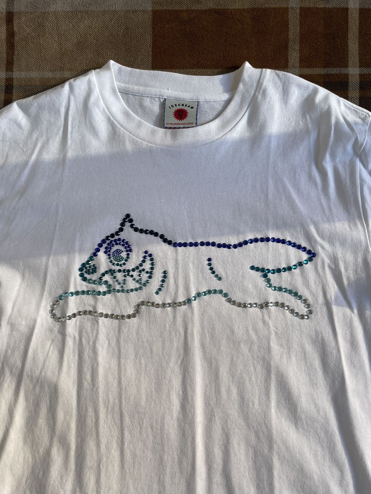 image of Billionaire Boys Club x Icecream Ice Cream Crystal Running Dog Tee in White, Men's (Size Large)
