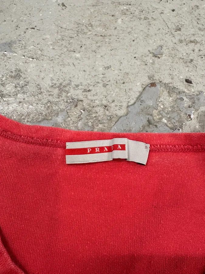 Prada × Vintage 2000s Prada Red Linea Rossa Longsleeves Size US M / EU 48-50 / 2 - 7 Thumbnail