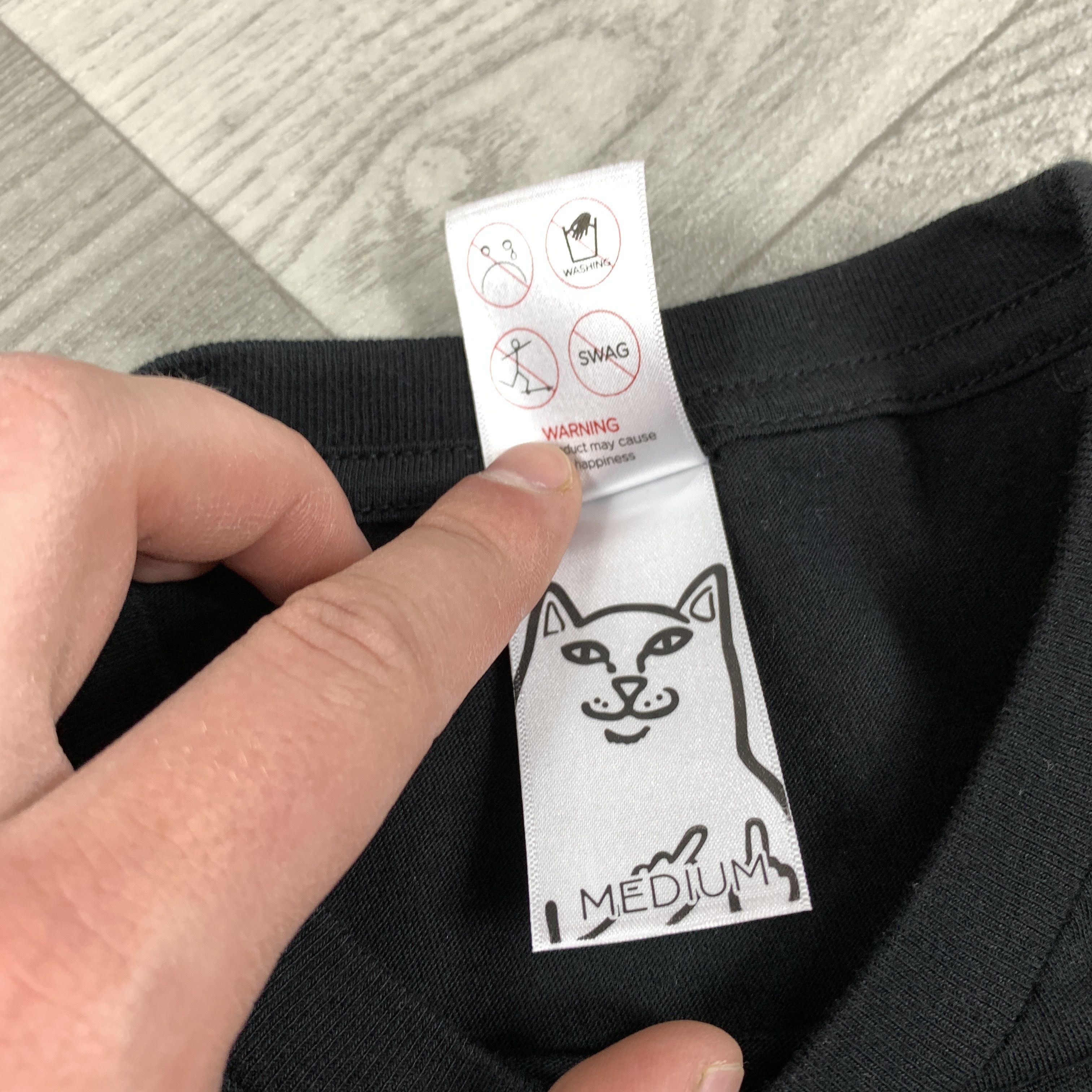 RIPNDIP Ripndip Icon Black Graphic Pocket Tee Shirt M Size US M / EU 48-50 / 2 - 8 Thumbnail