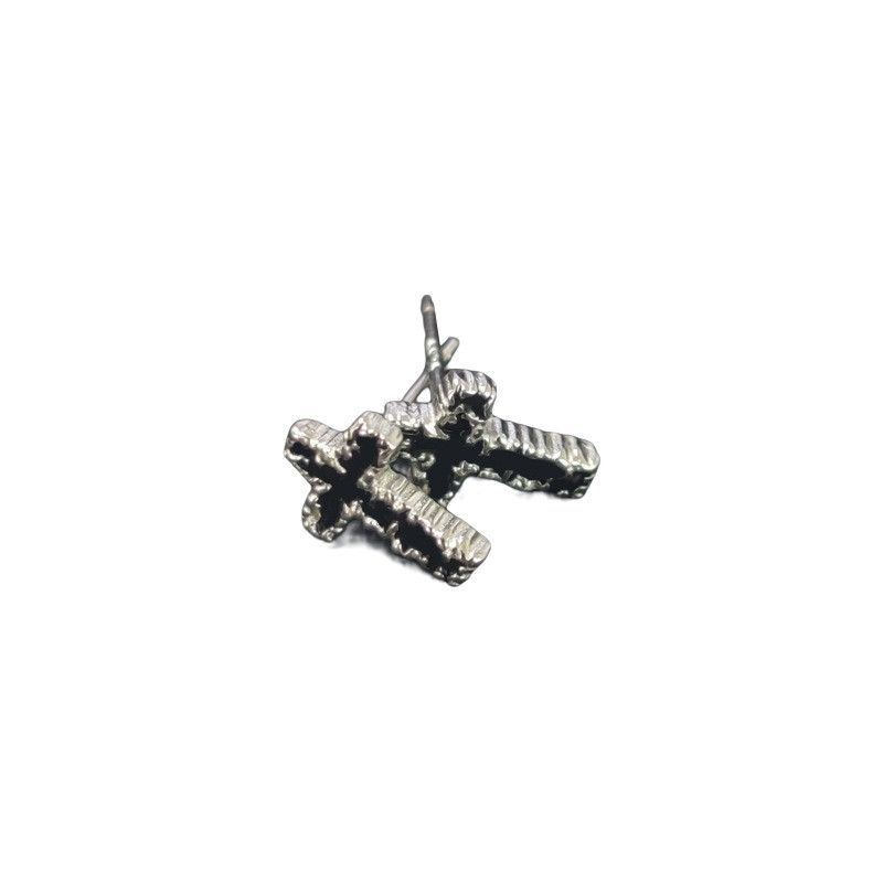 Jewelry Cross Vibe Earrings One Pairs Chrome Jewelry Size ONE SIZE - 5 Thumbnail