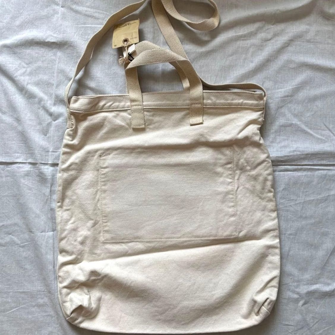 Ralph Lauren RRL Ralph Lauren Bag Tote Shoulder Military Design White Canvas Unisex Adults Medium Size ONE SIZE - 2 Thumbnail