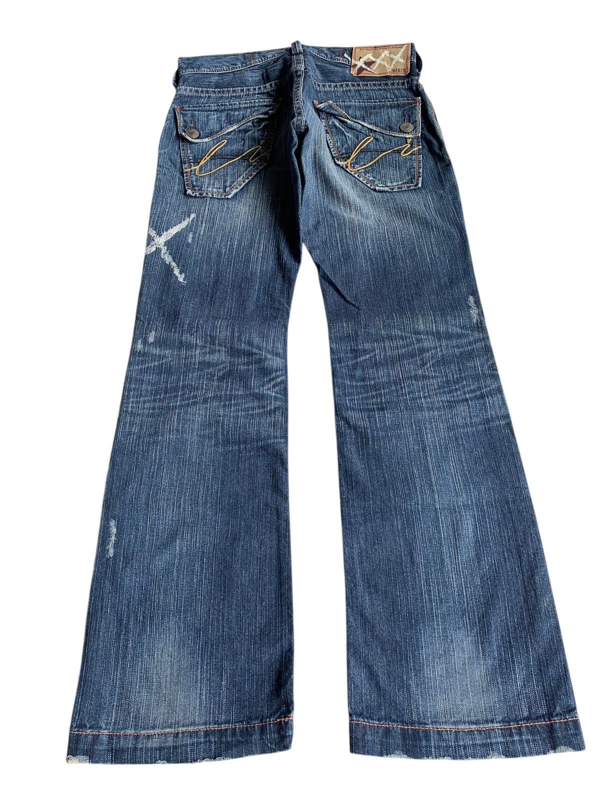 FLARE💥 LIBERTO PUNK STYLE RUSTY&FADED DISTRESSED DENIM🎌