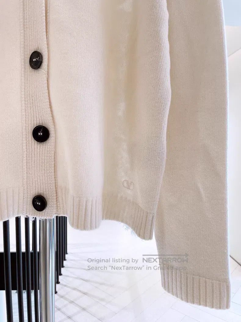 Valentino Valentino White lace patchwork cardigan sweater Size L / US 10 / IT 46 - 4 Thumbnail