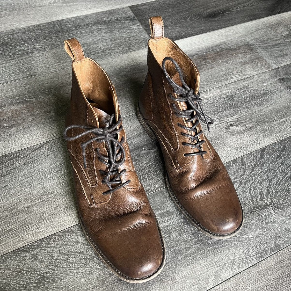 Frye Vintage Frye Mens Philip Lace Up Brown Boots Size 9D 3487883 Size US 9 / EU 42 - 1 Thumbnail