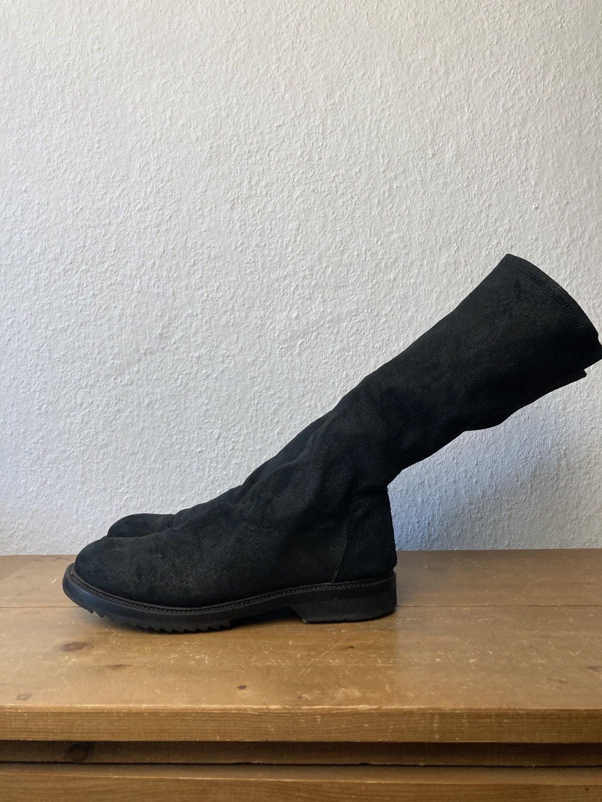 Rick Owens F/W 11 LIMO Blistered Lamb Leather Sock Creeper Boots 45/12 Size US 12 / EU 45 - 2 Thumbnail