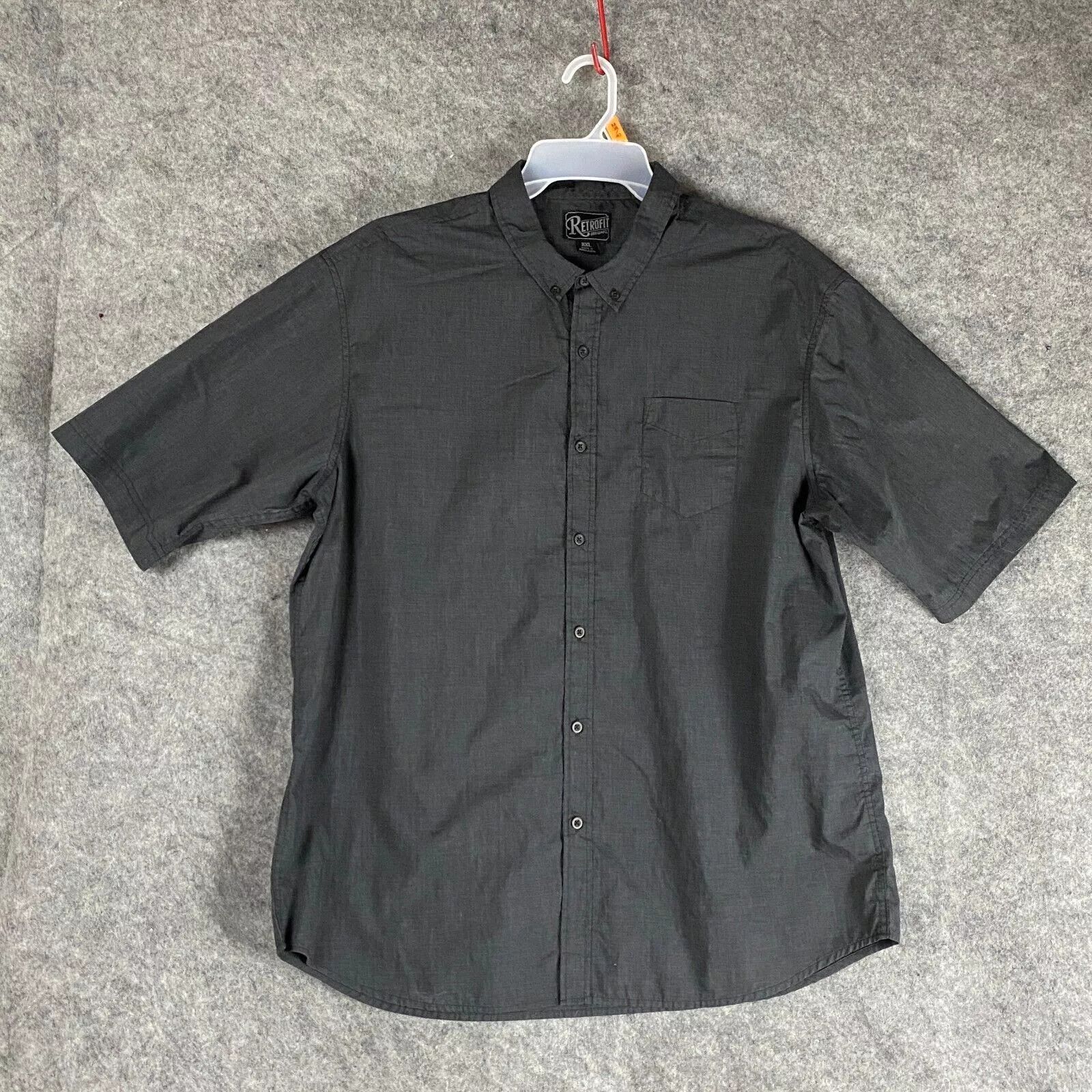 Retrofit Retrofit Button Down Shirt XXL Men's Short Sleeve Gray Size US XXL / EU 58 / 5 - 1 Thumbnail