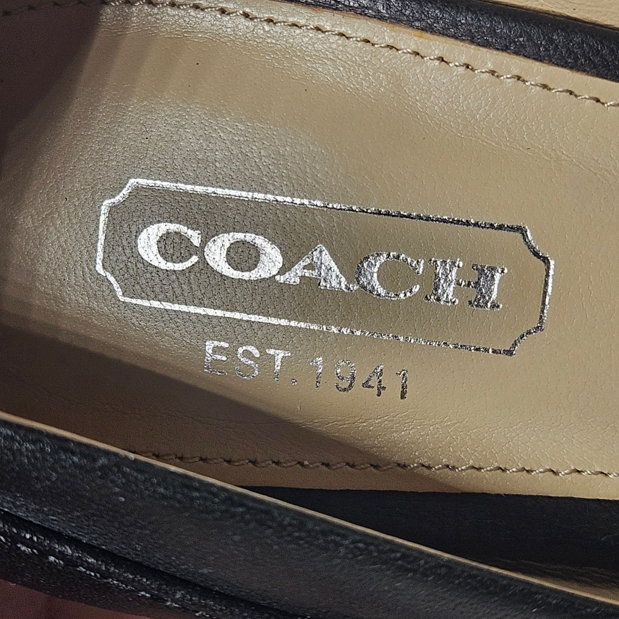Coach Women’s Black Leather Wedge Heels 6.5B Quiet Luxury, O