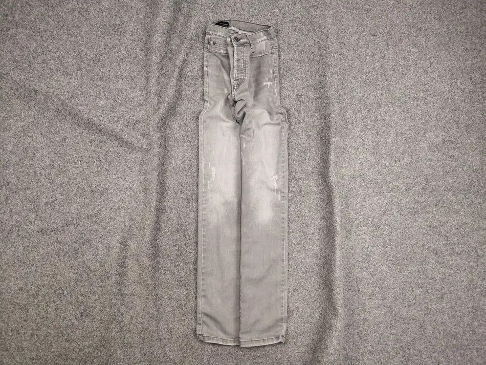 The Kooples Light Gray Distressed Denim Jeans Regular Fit