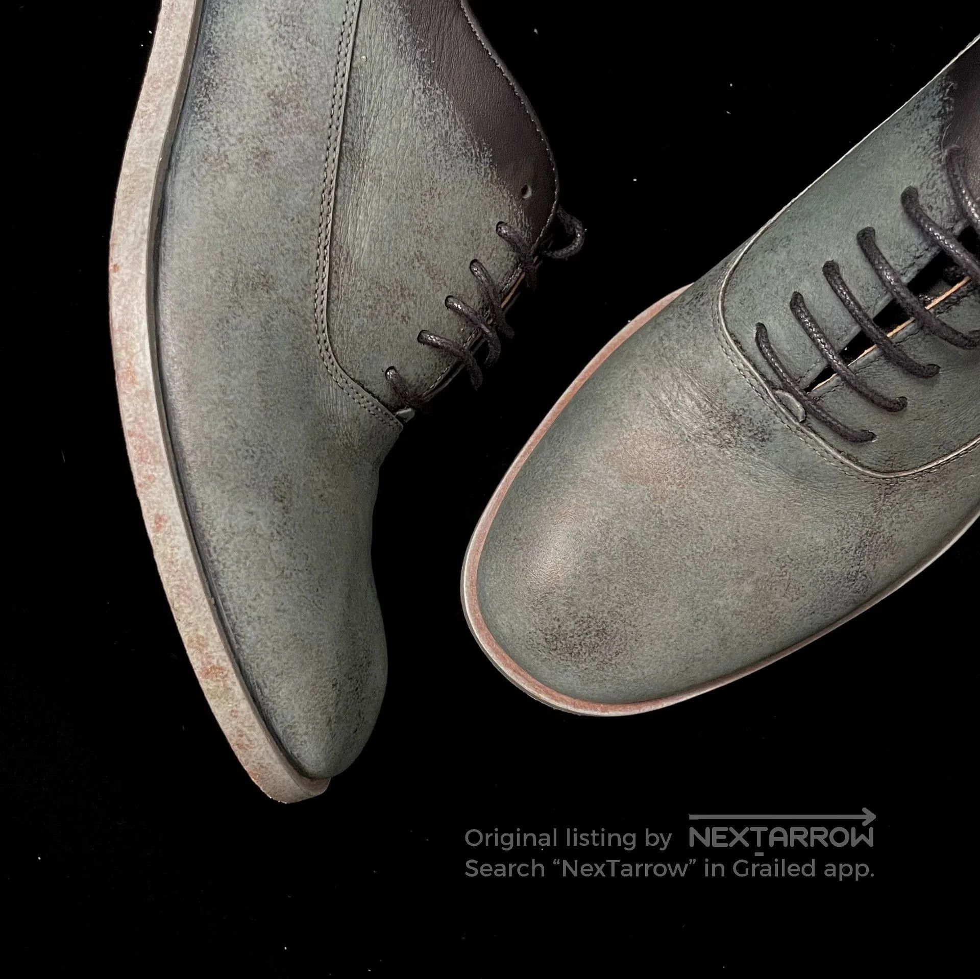Maison Margiela Maison Martin Margiela Green Derby Shoes. Size US 6.5 / EU 39-40 - 4 Thumbnail