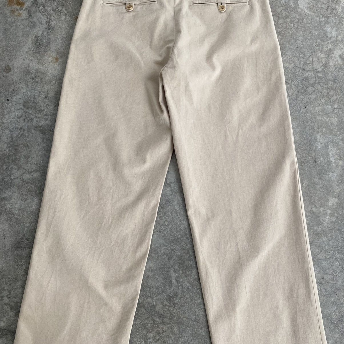 Helmut Lang Fall 2000’s Archive Helmut Lang Beige Tux Trouser Pants RTW Size US 34 / EU 50 - 17 Thumbnail