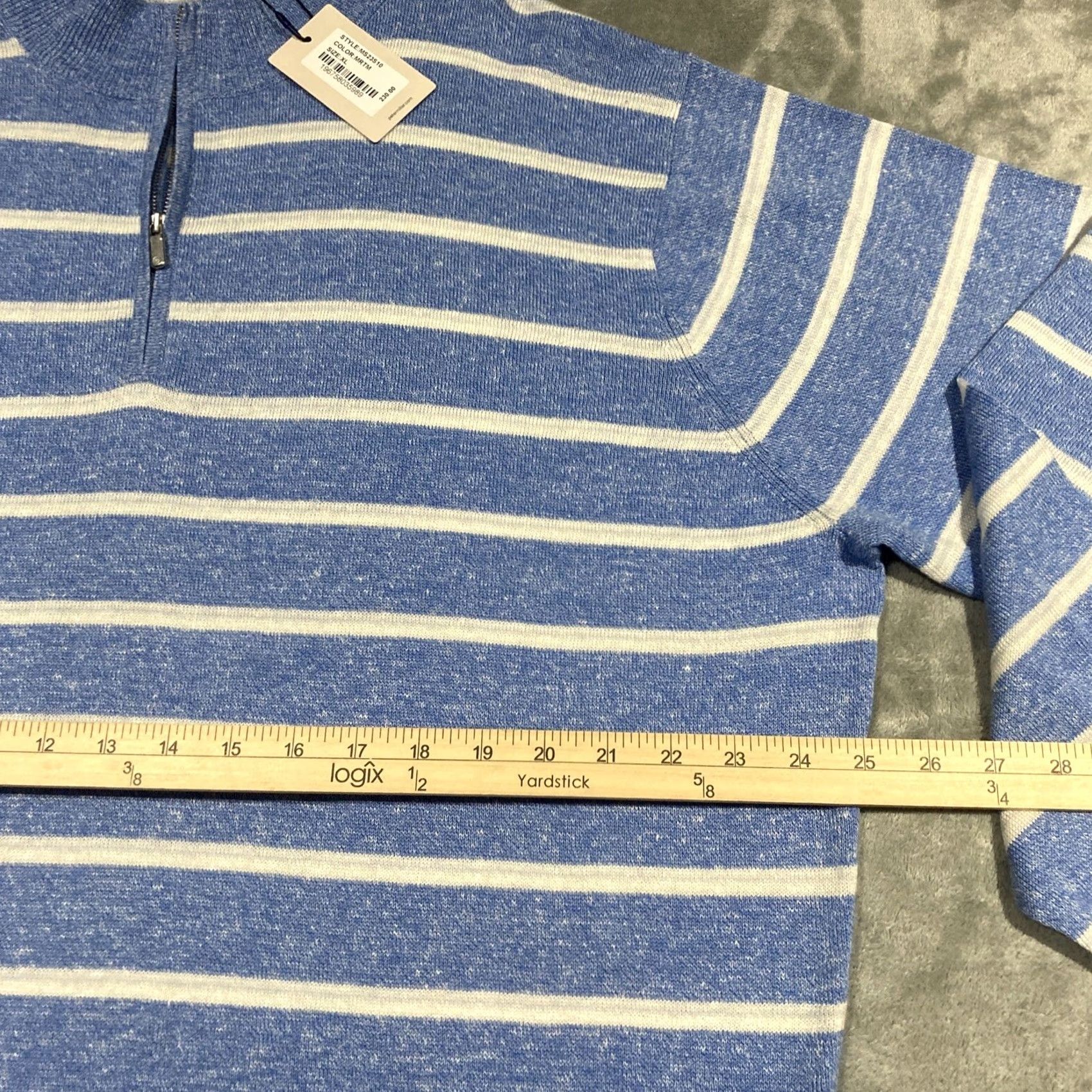 Peter Millar Peter Millar Sweater Men XL Long Bay 1/4 Zip Pullover Maritime Blue Wool Pullover Golf NWT Size US XL / EU 56 / 4 - 5 Thumbnail