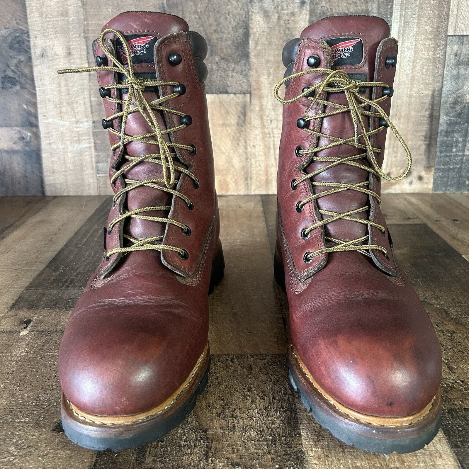 Red Wing Red Wing 1201 EH Lace Up Waterproof Work Boots Mens 9.5 EE Size US 9.5 / EU 42-43 - 3 Thumbnail