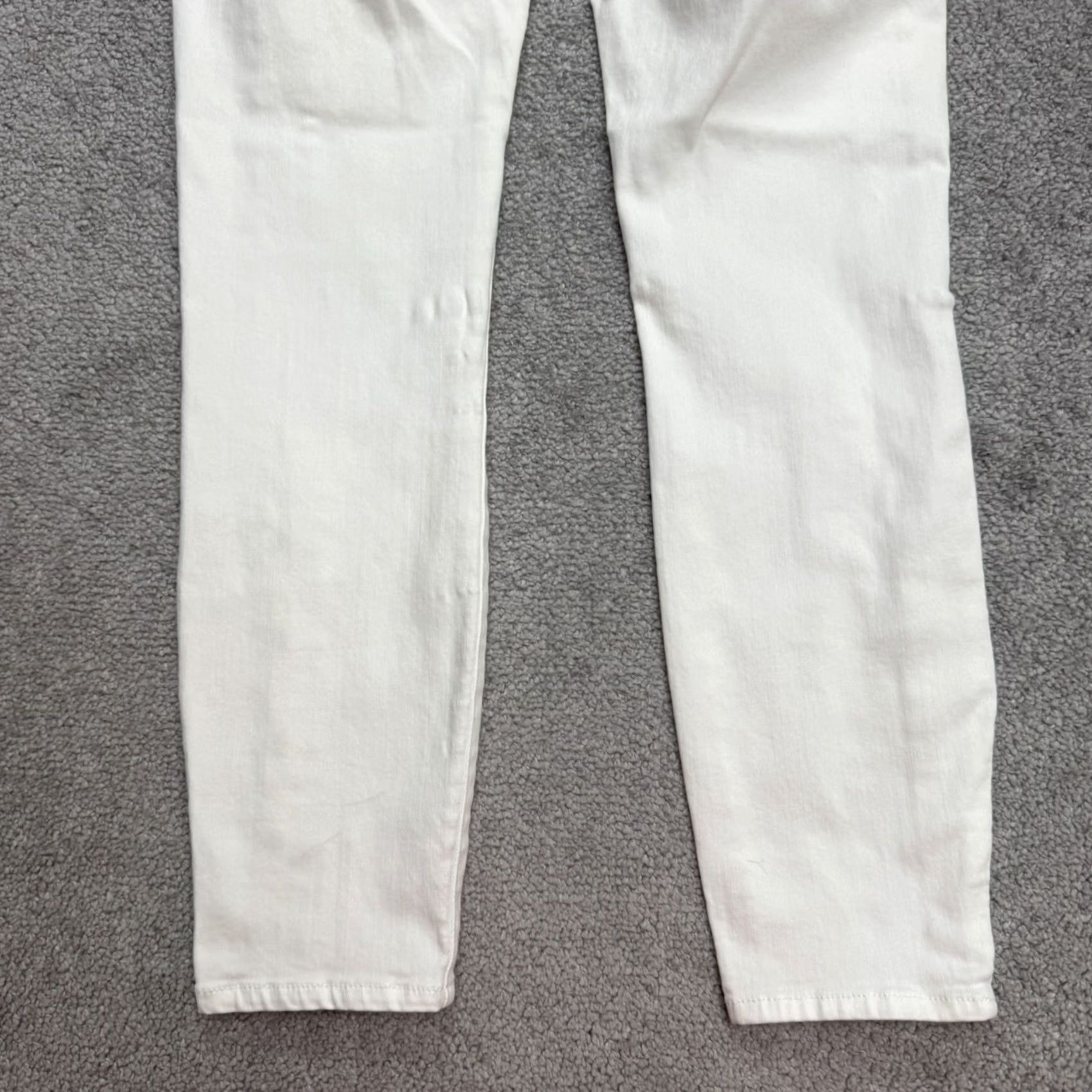 J Brand J Brand Suvi Mid Rise Utility Pant Jeans Womens 26 White Ankle Snap Stretch Size 26" / US 2 / IT 38 - 4 Thumbnail