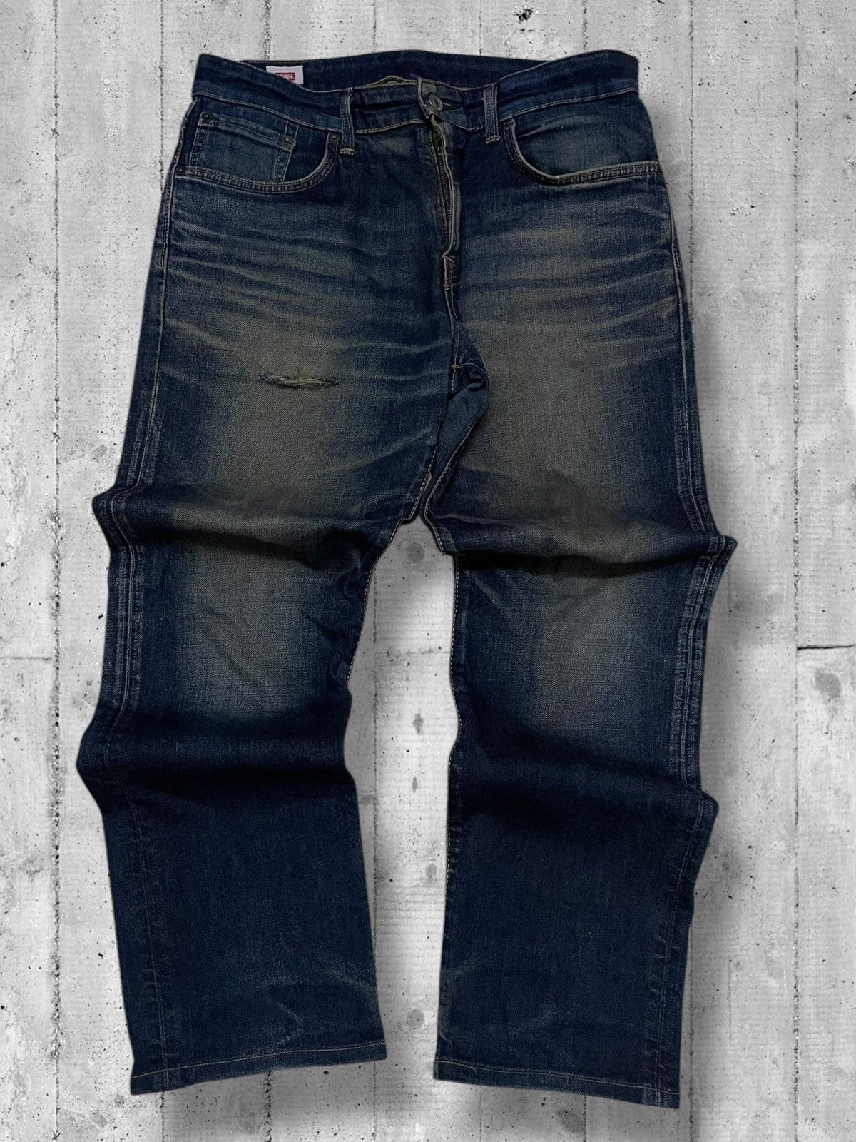 Designer × Edwin × Vintage Vintage 1990s Japan Designer Edwin Distressed Dirt Denim Size US 32 / EU 48 - 1 Thumbnail