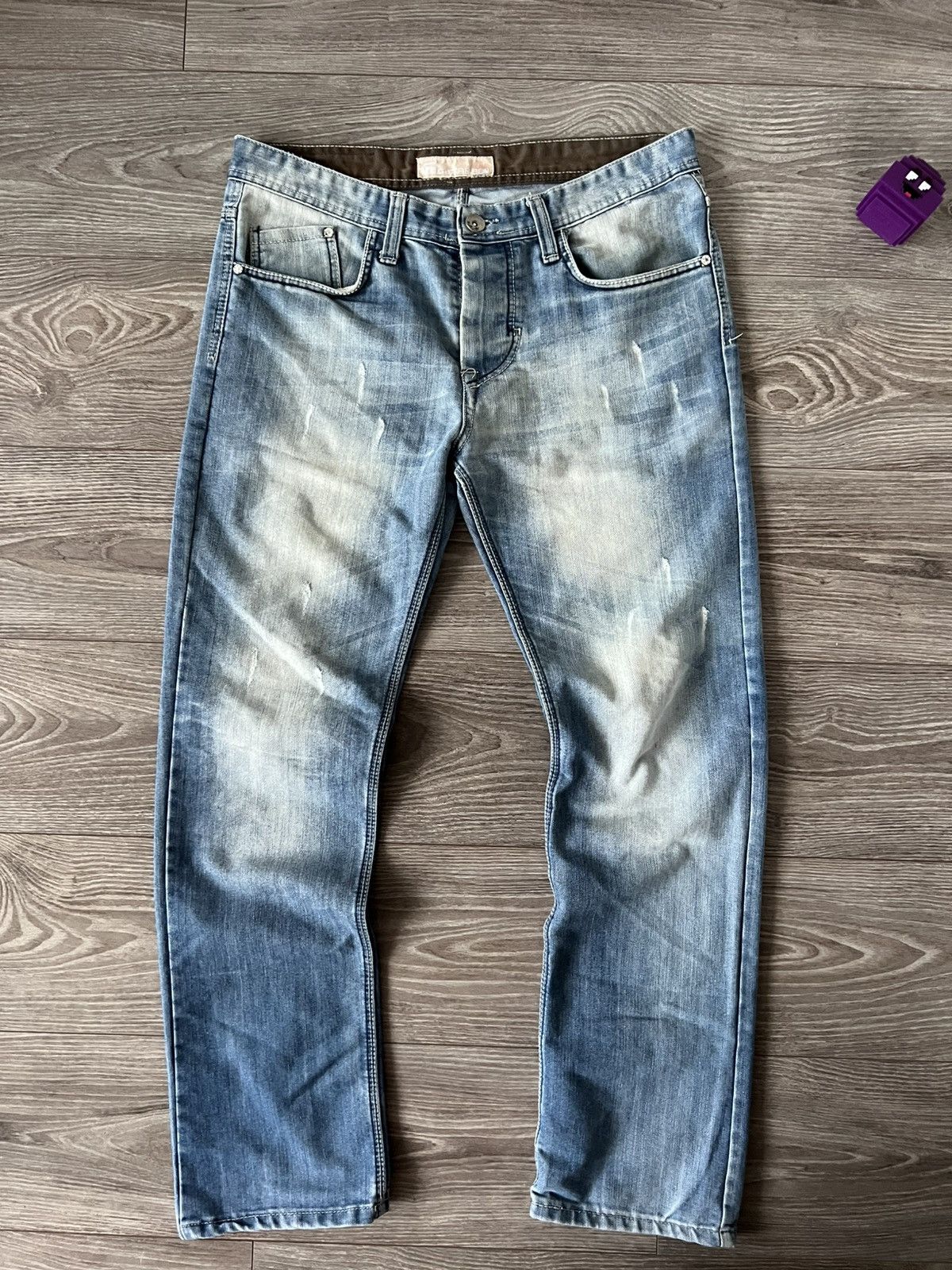 G-Star G Star Vintage Y2k Opium Distressed Denim Embroidered Jeans Size US 33 - 1 Thumbnail