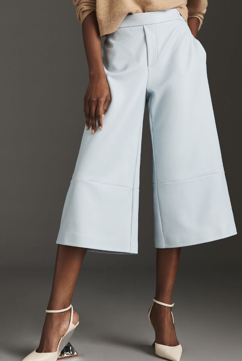 Anthropologie Anthropologie Maeve Faux Leather Cropped Pants, Size M/L Size 32" / US 10 / IT 46 - 2 Thumbnail