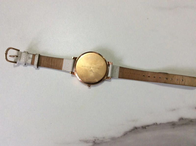 Designer Olivia ladies grey leather strap watch Size ONE SIZE - 5 Thumbnail