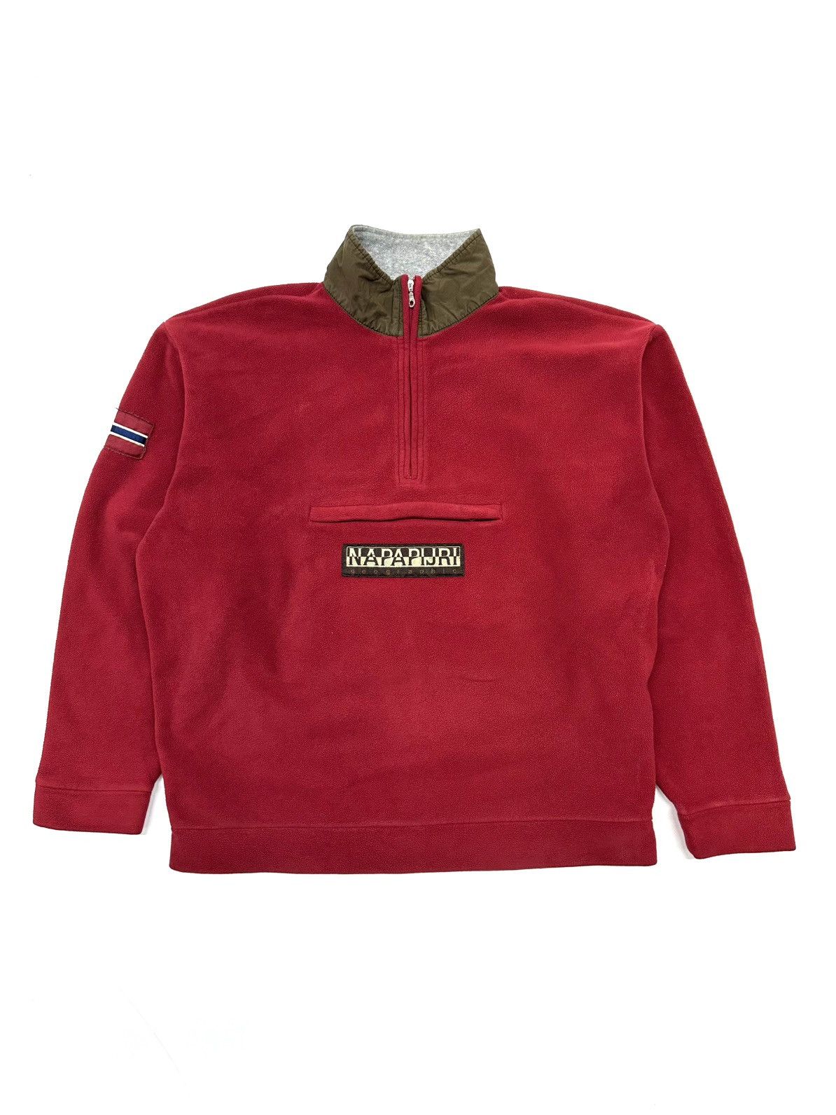 Japanese Brand Vintage Napapijri Big logo fleece jacket Size US L / EU 52-54 / 3 - 1 Thumbnail