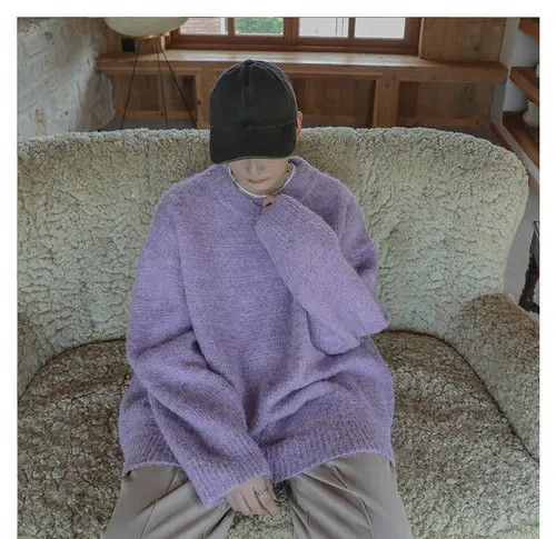 VIBE Purple Knit Sweater Size US L / EU 52-54 / 3 - 6 Thumbnail