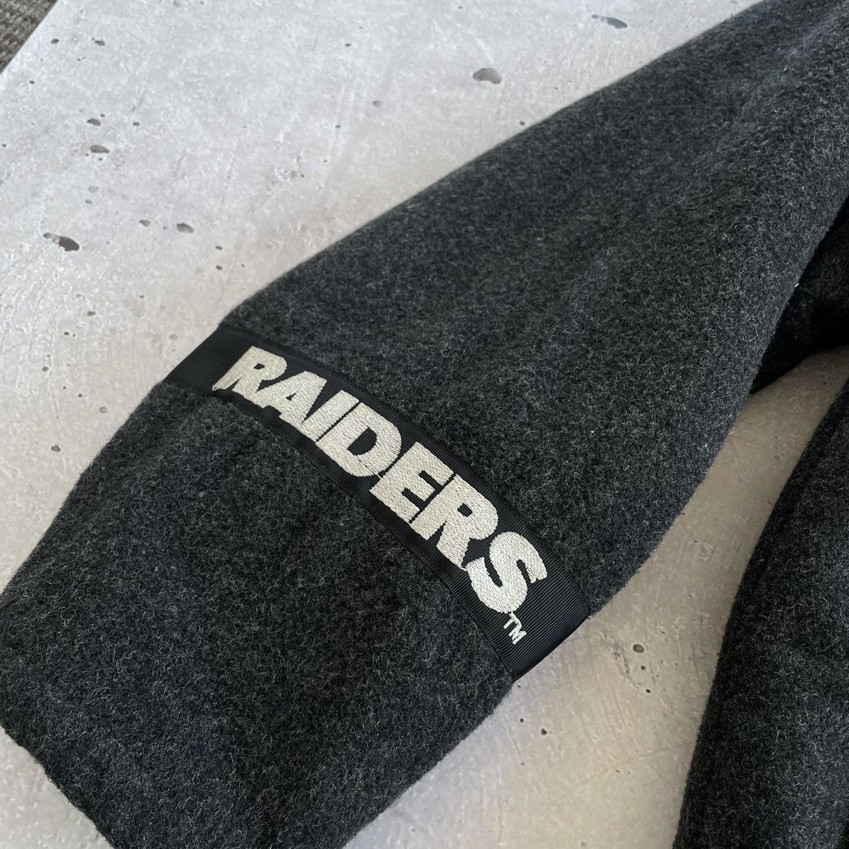 NFL × NHL × Vintage 🔥Very Rare 90’s RAIDERS Leather and wool Jacket rap style Size US L / EU 52-54 / 3 - 7 Thumbnail