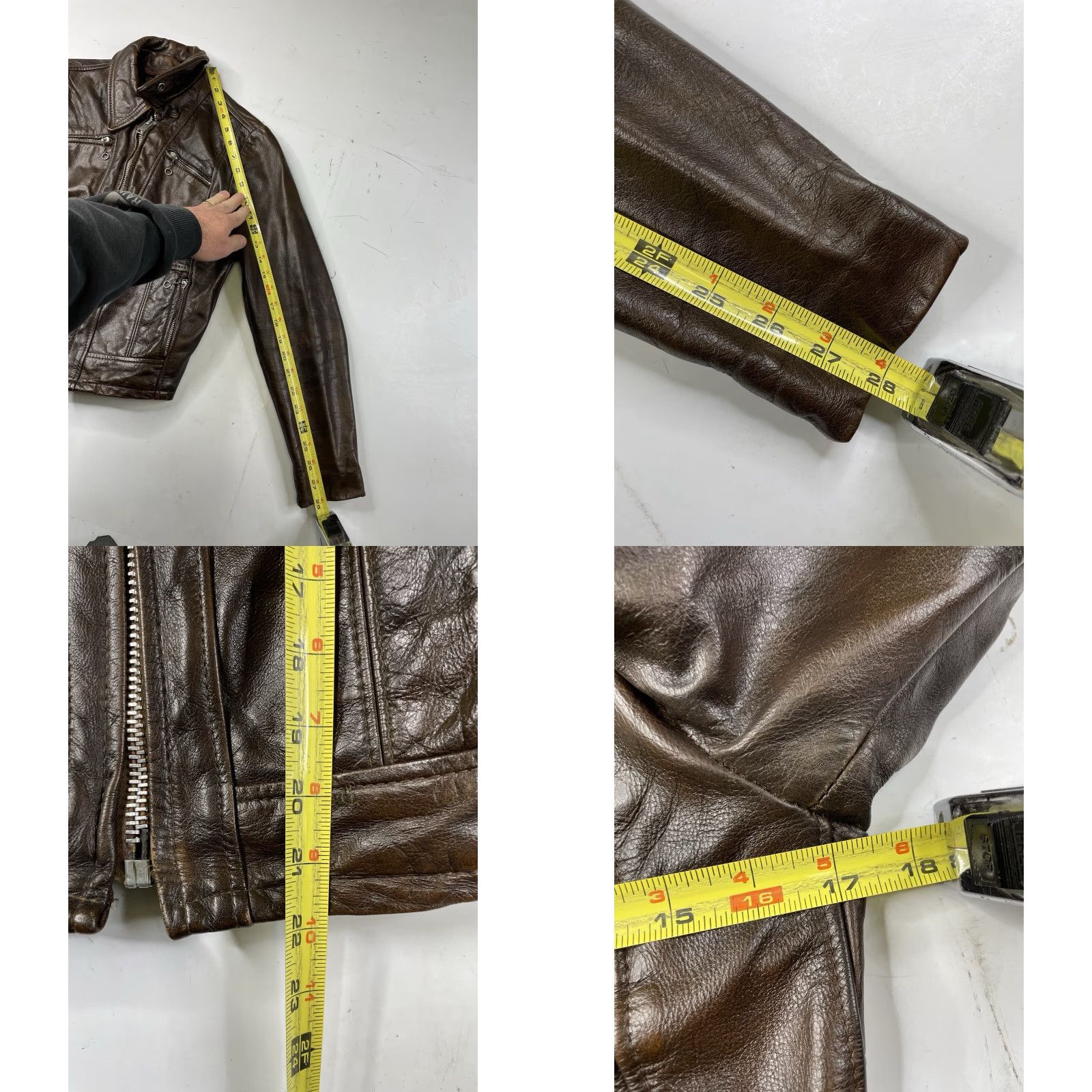 Vintage VINTAGE Lesco Motorcycle Jacket Brown Leather Zipper Womens Size 9 Size M / US 6-8 / IT 42-44 - 8 Thumbnail