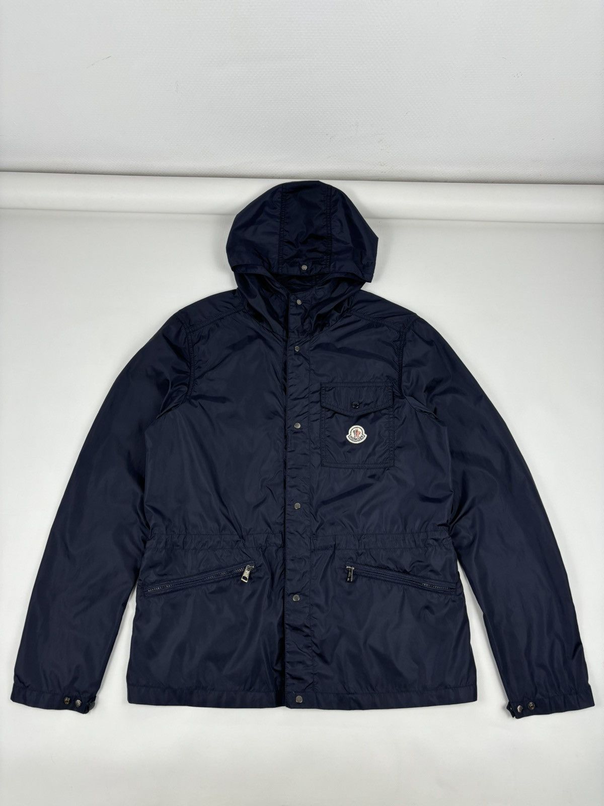 Moncler RARE ROY Front Patch Pocket Nylon Rain Hooded Jacket Bomber Windbreaker Size US M / EU 48-50 / 2 - 8 Thumbnail