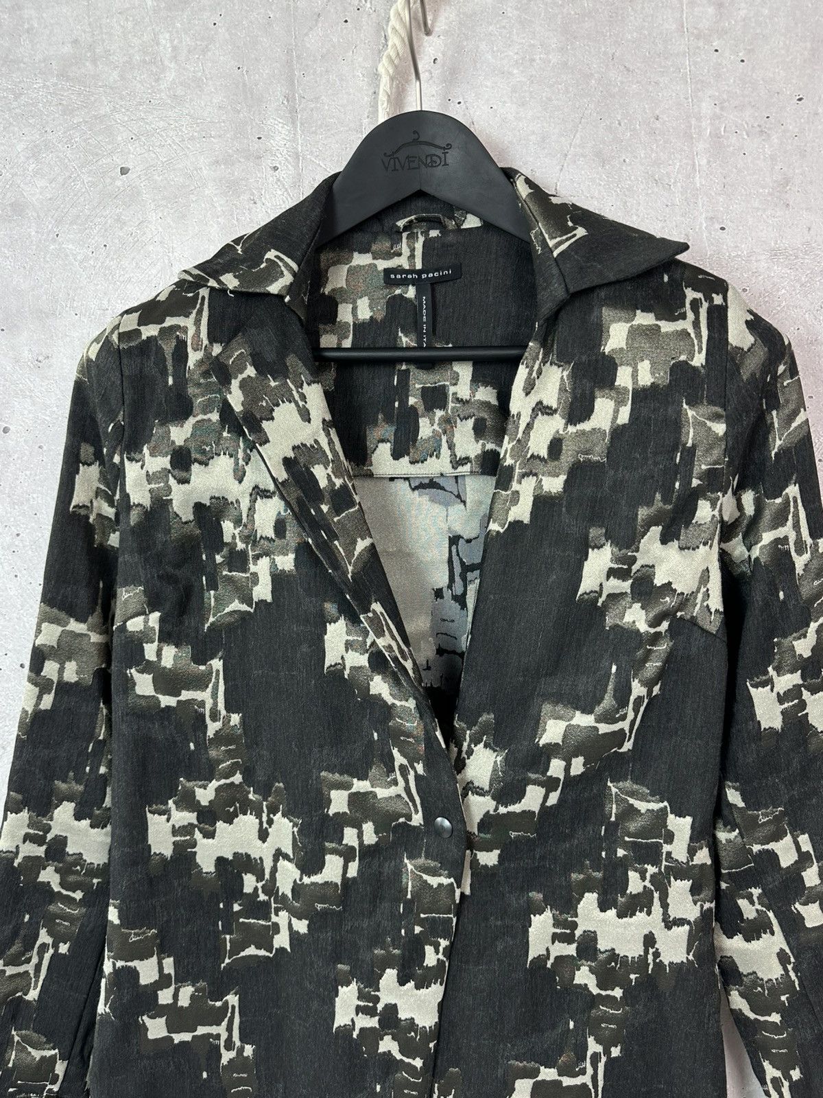 Sarah Pacini × Vintage Vintage Sarah Pacini Made in Italy Camo Style Blazer Size S / US 4 / IT 40 - 2 Thumbnail