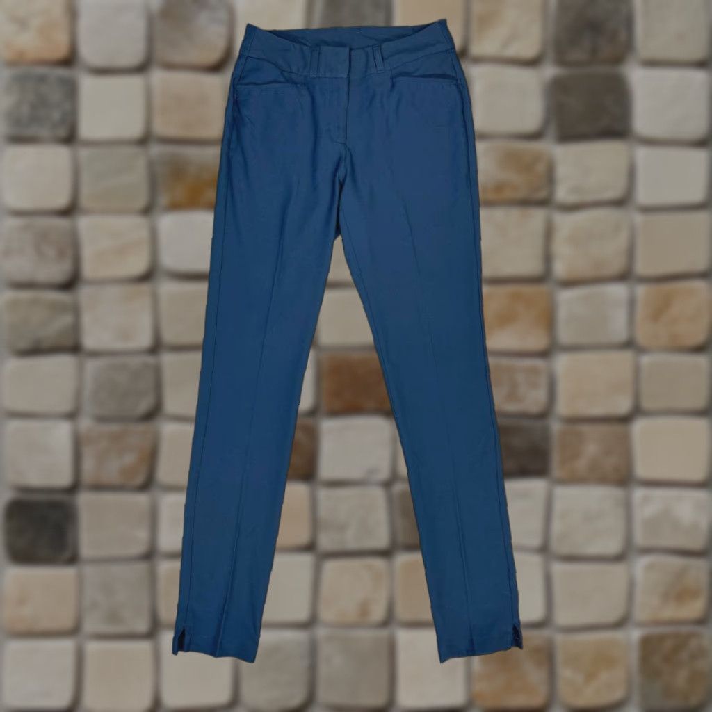Adidas Adidas Primegreen Full Length Pants Womens 2 Blue Regular Fit Mid Rise Stretch FSH? Size 26" / US 2 / IT 38 - 1 Thumbnail