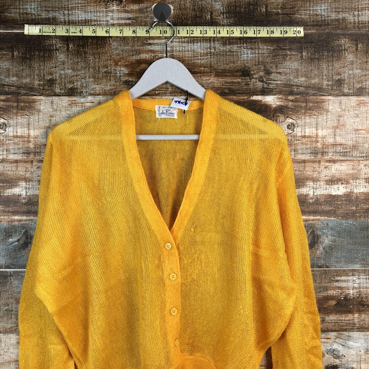 Japanese Brand Ladies Fashion japan vintage Yellow Cardigan Knitwear #A2466 Size M / US 6-8 / IT 42-44 - 2 Thumbnail