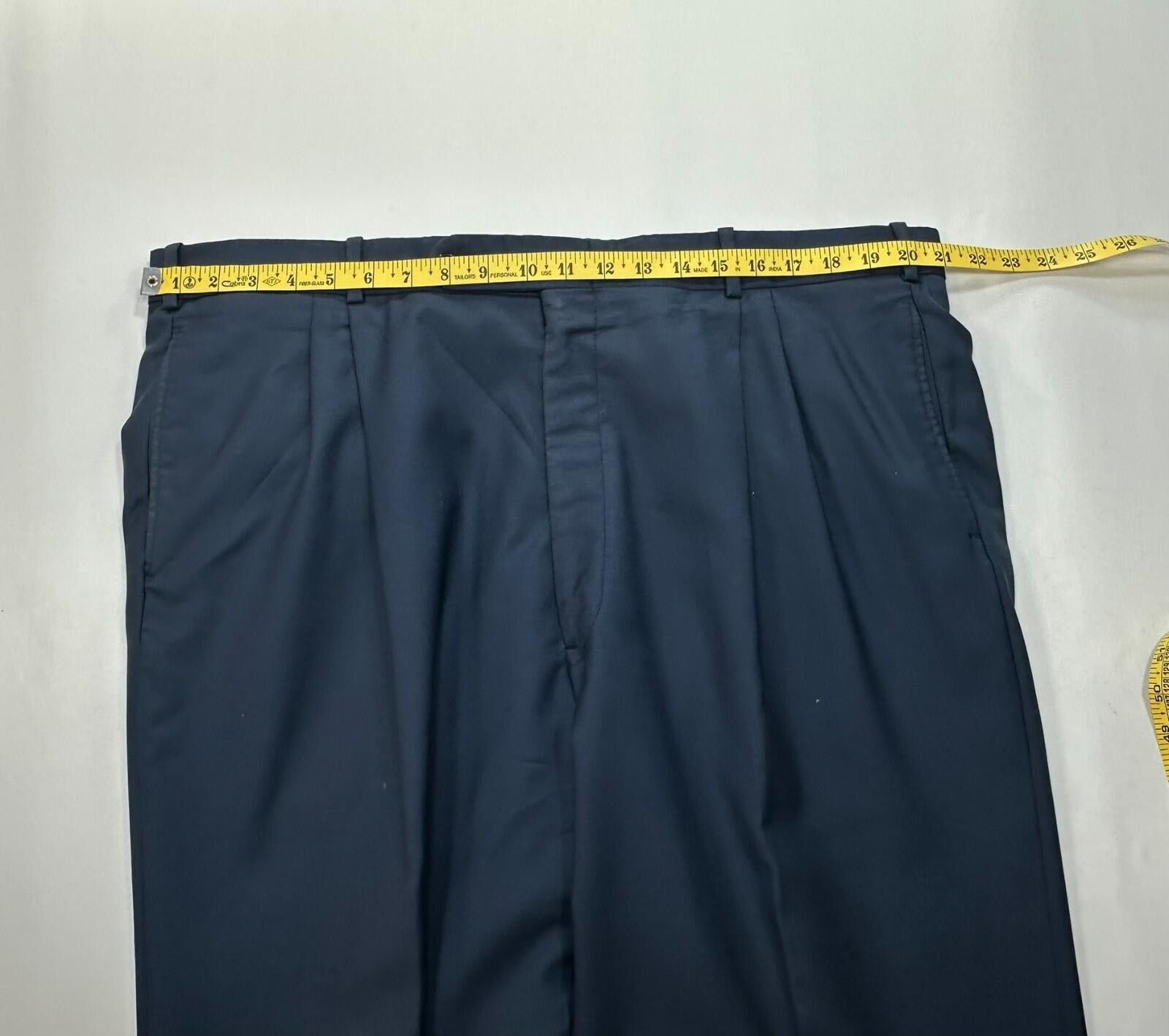 Tom James Tom James Royal Classic Straight Dress Pants Blue Mens 40/28 Size US 40 / EU 56 - 3 Thumbnail